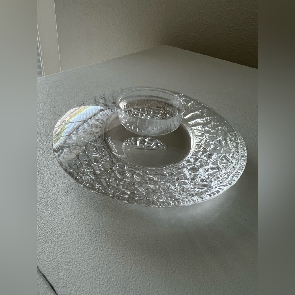 Orrefors Discus Votive Candle Holder - LARS HELLSTEN Sweden.